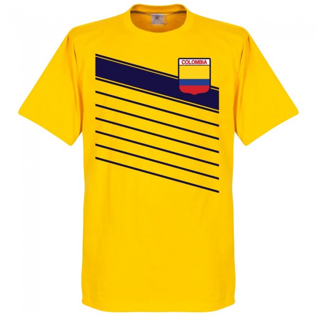 Colombia James 10 Team T-Shirt - Yellow
