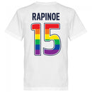 USA Rapinoe 15 Team Pride T-shirt- White