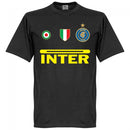 Inter Ronaldo 9 Team T-Shirt - Black (Racing Style BackPrint)