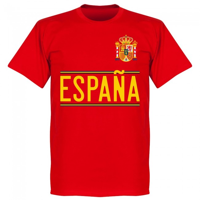 Spain Morata 7 2020 Team T-Shirt - Red
