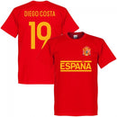 Spain Team Diego Costa Team T-Shirt - Red