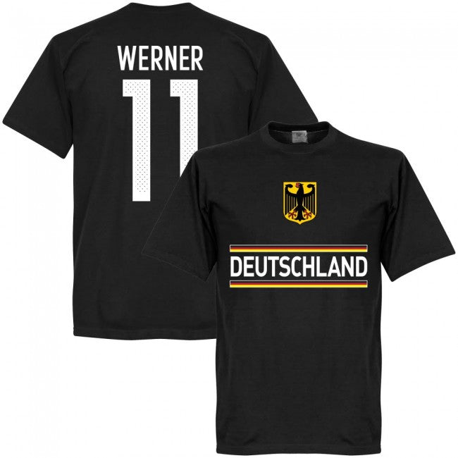 Germany Team T-shirt + Werner 11 - Black