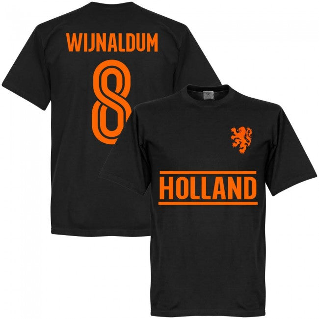 Holland Wijnaldum 8 Team T-Shirt - Black
