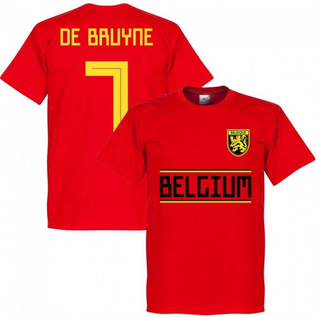 Belgium De Bruyne 7 Team KIDS T-Shirt - Red