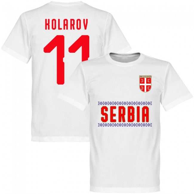 Serbia Kolarov 11 Team T-Shirt - White