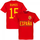Spain Ramos 15 2020 Team T-Shirt - Red