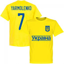 Ukraine Yarmolenko 7 2020 Team T-Shirt - Yellow