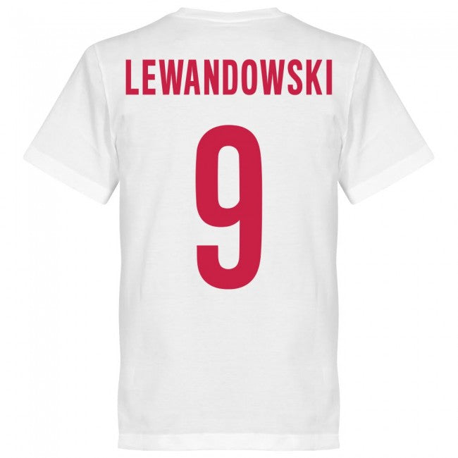 Poland Lewandowski 9 Team KIDS T-Shirt - White