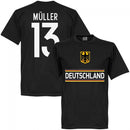 Germany Muller 13 Team T-Shirt - Black