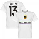 Germany Muller 13 Team T-Shirt - White - Terrace Gear