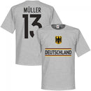 Germany Muller 13 Team T-Shirt - Grey - Terrace Gear