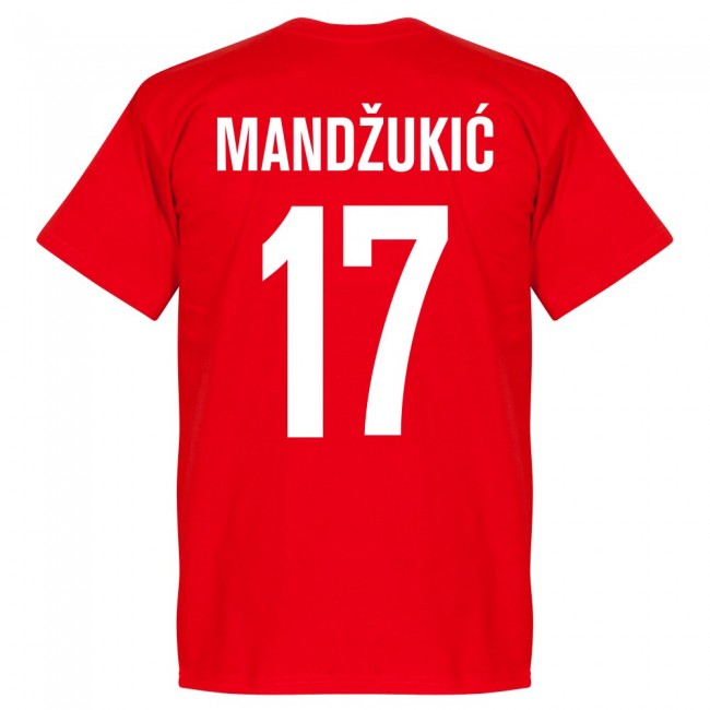Croatia Mandzukic 17 Team T-Shirt - Red