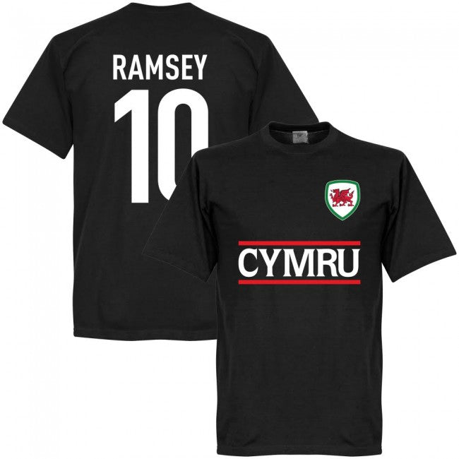 Cymru Ramsey 10 Team T-Shirt - Black