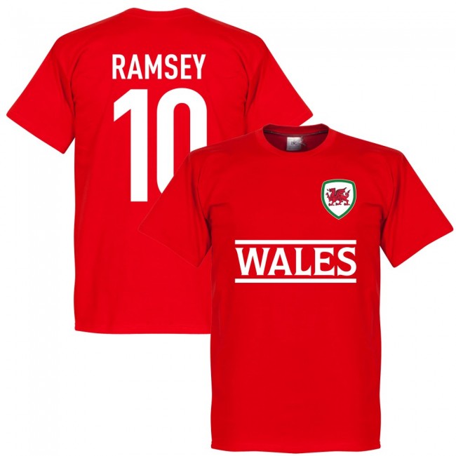 Wales Ramsey 10 Team T-Shirt - Red