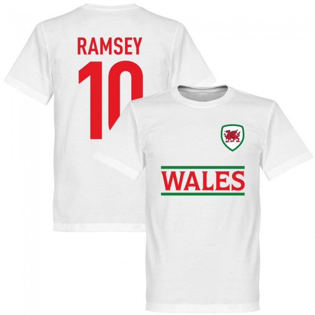 Wales Ramsey 10 Team T-Shirt - White