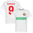 Bulgaria Berbatov 9 Team T-Shirt - White - Terrace Gear