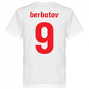 Bulgaria Berbatov 9 Team T-Shirt - White - Terrace Gear