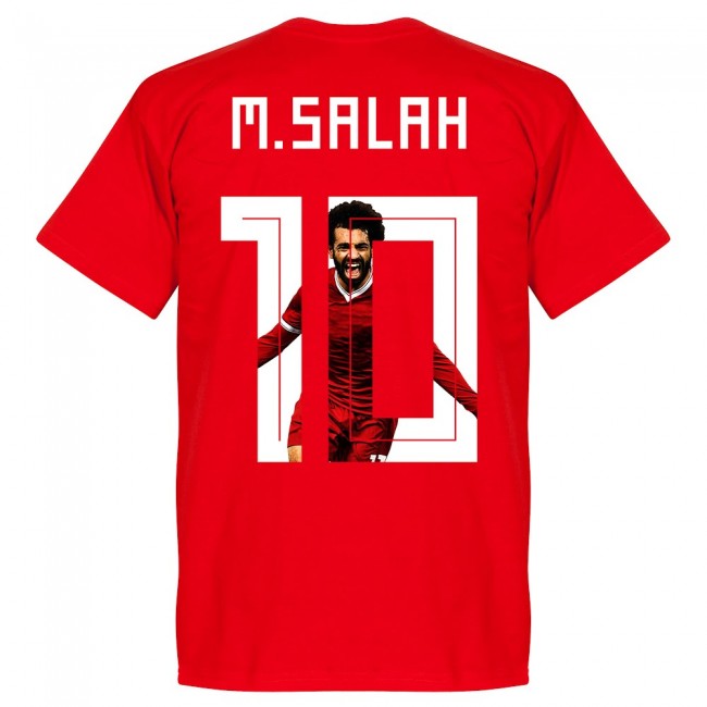 Egypt M. Salah 10 Gallery Team T-Shirt - Red