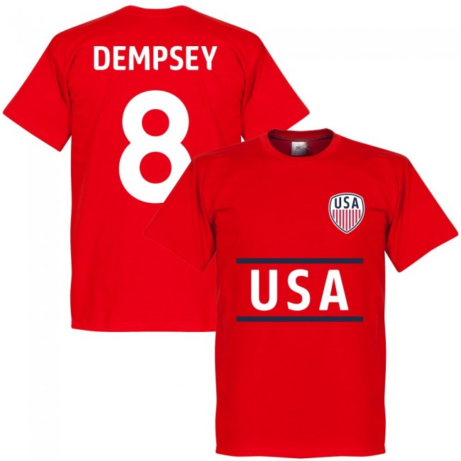 USA Dempsey 7 Team T-Shirt - Red