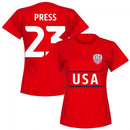 USA Press 23 Team Womens T-Shirt - Red