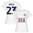 USA Press 23 Team Womens T-Shirt - White