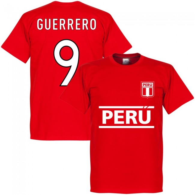 Peru Guerrero 9 Team T-Shirt - Red