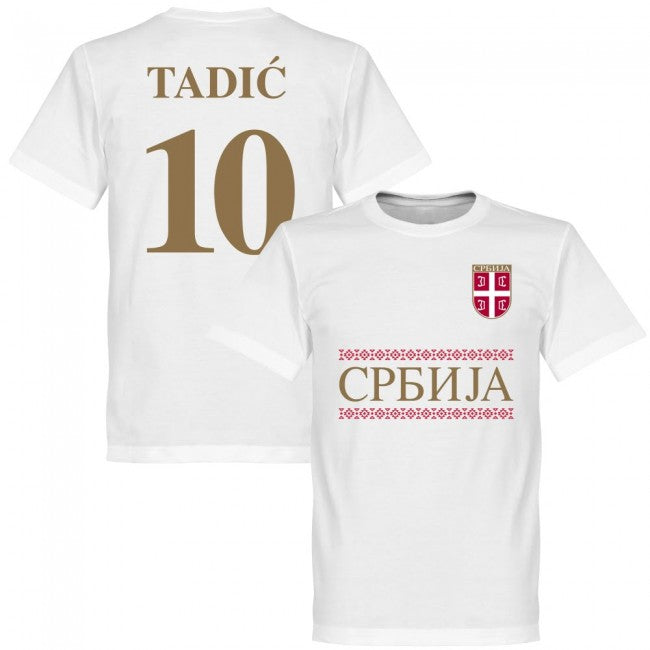 Serbia Tadic 10 Team T-Shirt - White