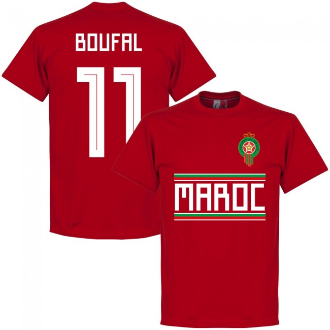 Morocco Boufal 11 Team T-Shirt - Red