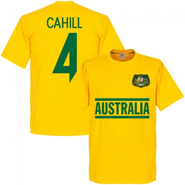 Australia Cahill 4 Team T-Shirt - Yellow