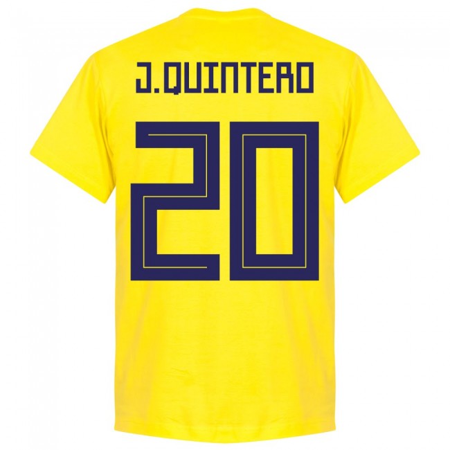 Colombia J.Quintero 13 Team T-shirt - Yellow