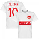 Denmark Eriksen 10 Team T-Shirt - White