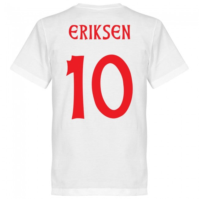 Denmark Eriksen 10 Team T-Shirt - White