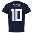 Argentina Messi 10 Team T-Shirt - Navy