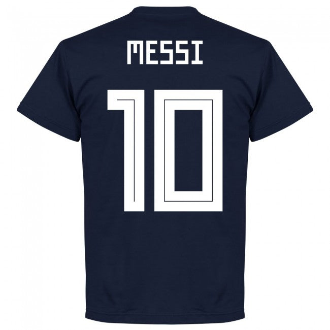 Argentina Messi 10 Team T-Shirt - Navy
