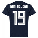 Argentina Kun Aguero 19 Team T-Shirt - Navy