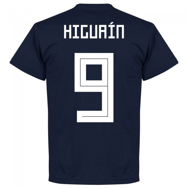 Argentina Higuain 9 Team T-Shirt - Navy
