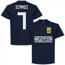 Argentina Icardi 7 Team T-shirt - Navy