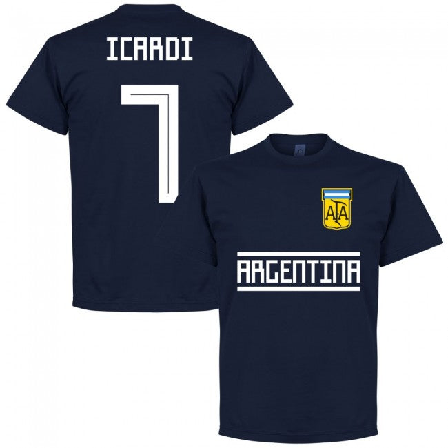 Argentina Icardi 7 Team T-shirt - Navy