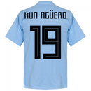 Argentina Kun Aguero 19 Team T-Shirt - Sky
