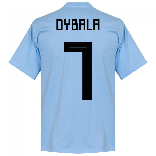 Argentina Dybala 7 Team T-Shirt - Sky