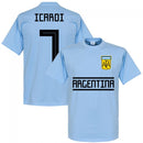 Argentina Icardi 7 Team T-Shirt - Sky