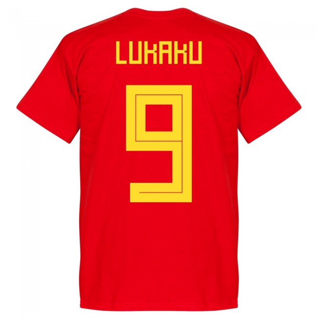 Belgium Lukaku 9 Team T-Shirt - Red