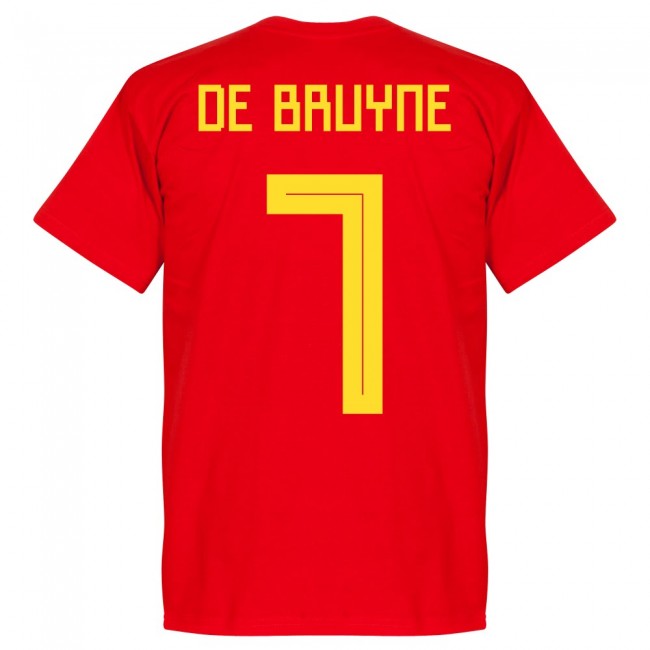 Belgium De Bruyne 7 Team T-Shirt - Red