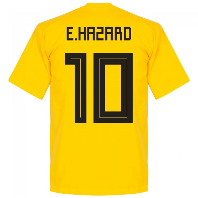 Belgium Hazard 10 Team T-Shirt - Yellow