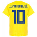 Sweden Ibrahimovic 10 Team T-Shirt - Yellow