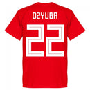 Russia Team Dzyuba 22 T-shirt - Red