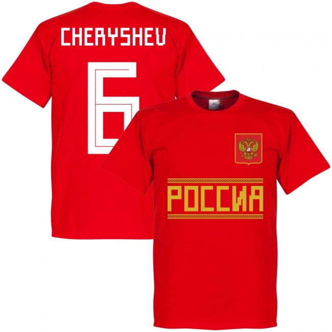 Russia Cheryshev 6 Team T-Shirt - Red