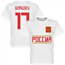 Russia Dzagoev 17 Team T-Shirt - White