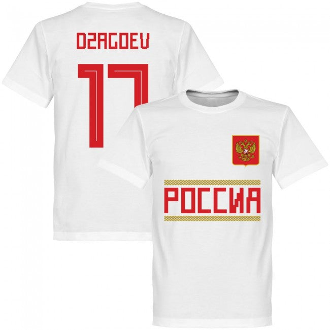 Russia Dzagoev 17 Team T-Shirt - White
