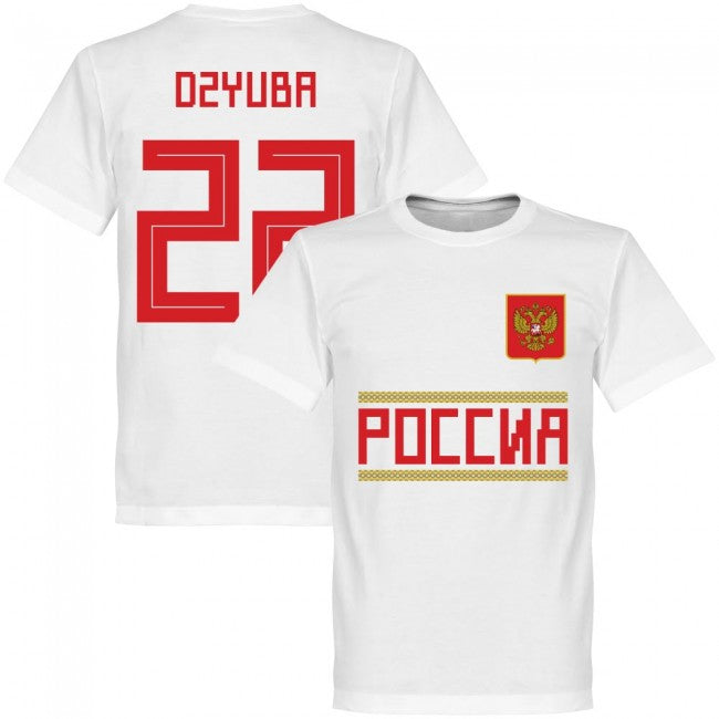 Russia Team Dzyuba 22 T-shirt - White